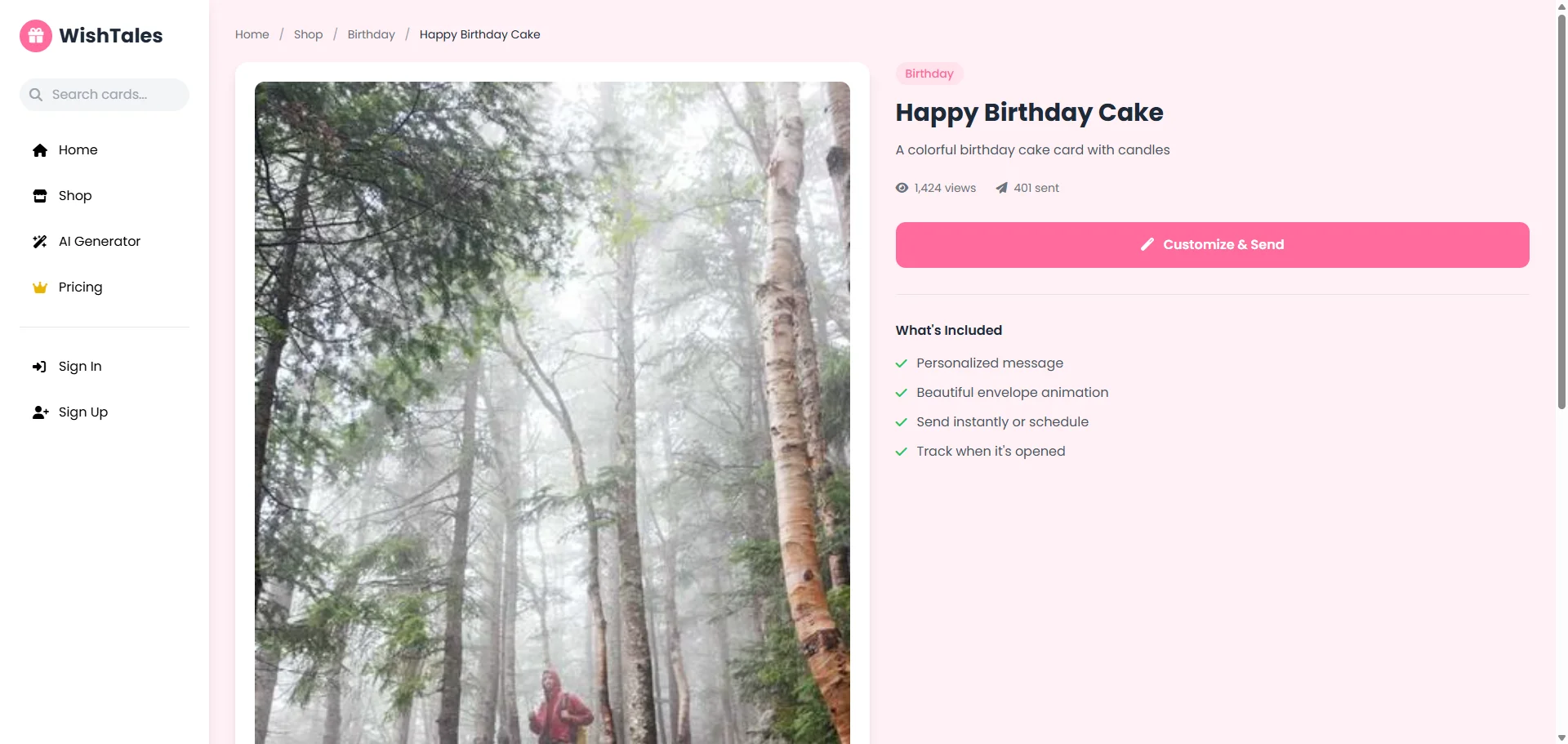 Wishtales – AI Digital Greeting Card and Gift SaaS Platform