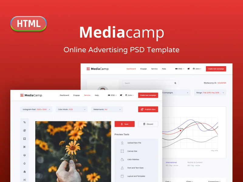 Mediacamp - Online Advertising HTML Template - HTML Templates | Gambolthemes