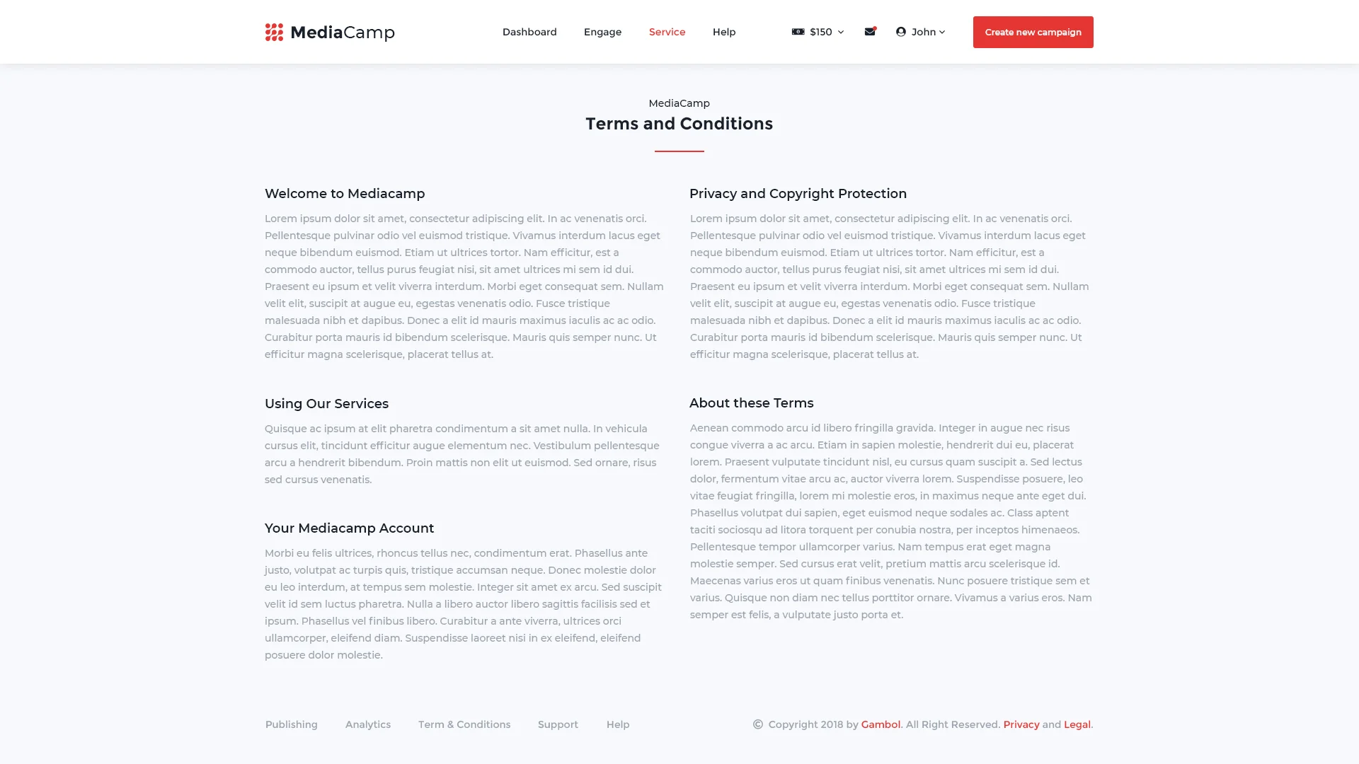 Mediacamp - Online Advertising PSD Template