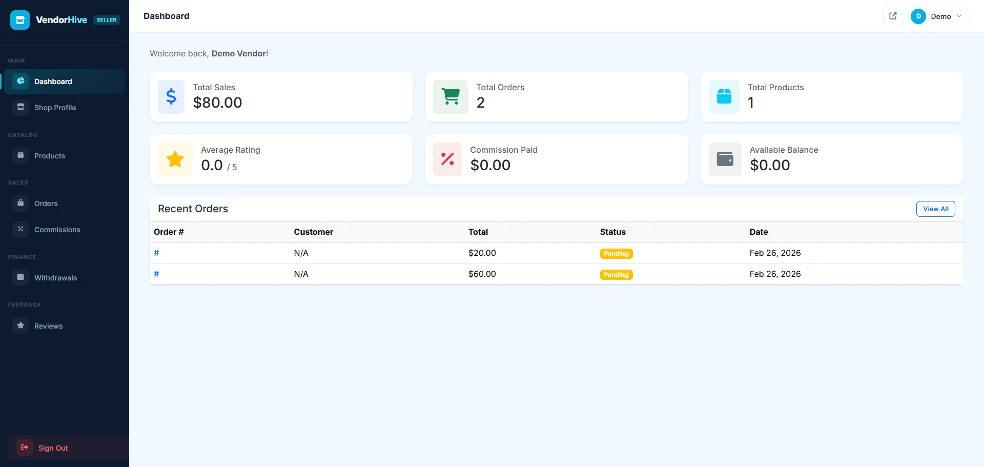 VendorHive — Multi-Vendor Marketplace Package for Laravel