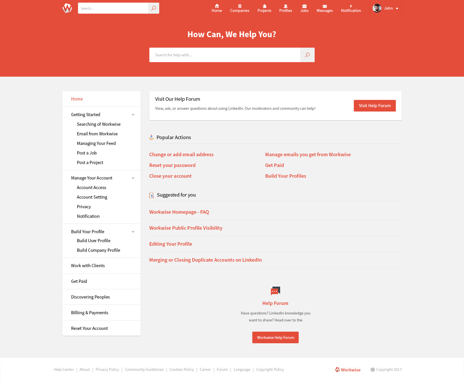 Workwise - The Freelancer And Social Networking PSD Template