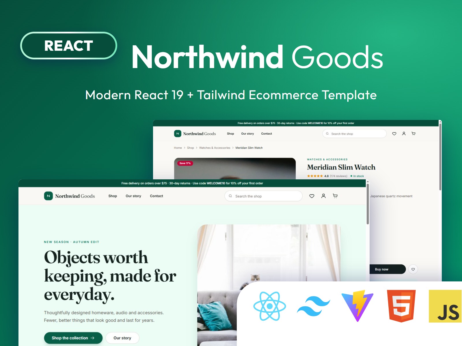 Northwind Goods - React Ecommerce Storefront Template preview