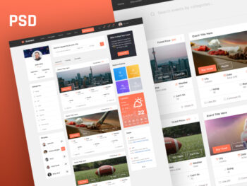 Goeveni - Event Sharing Social Network Psd Template
