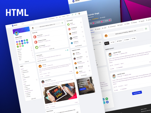 Micko - Social Community and Marketplace HTML Template
