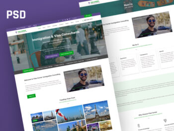 Visa Corner | Immigration and Consulting Psd Template
